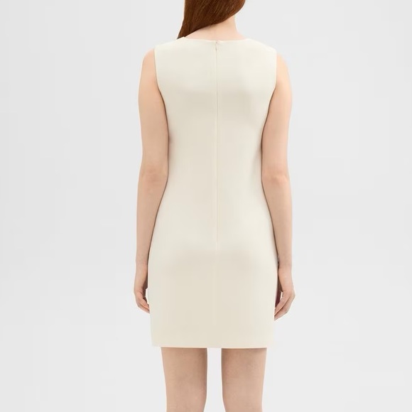 THEORY “Easy Shift Dress Admiral Crepe” In Cream - Picture 10 of 10